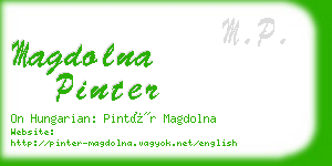 magdolna pinter business card